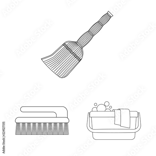 Vector illustration of cleaning and service sign. Collection of cleaning and household stock vector illustration.