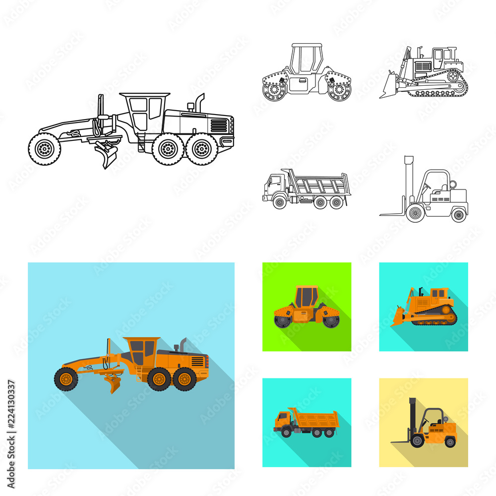 Vector illustration of build and construction logo. Set of build and machinery vector icon for stock. Vector illustration of build and construction logo. Set of build and machinery vector icon for stock.