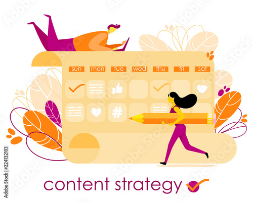 Content plan vector illustration