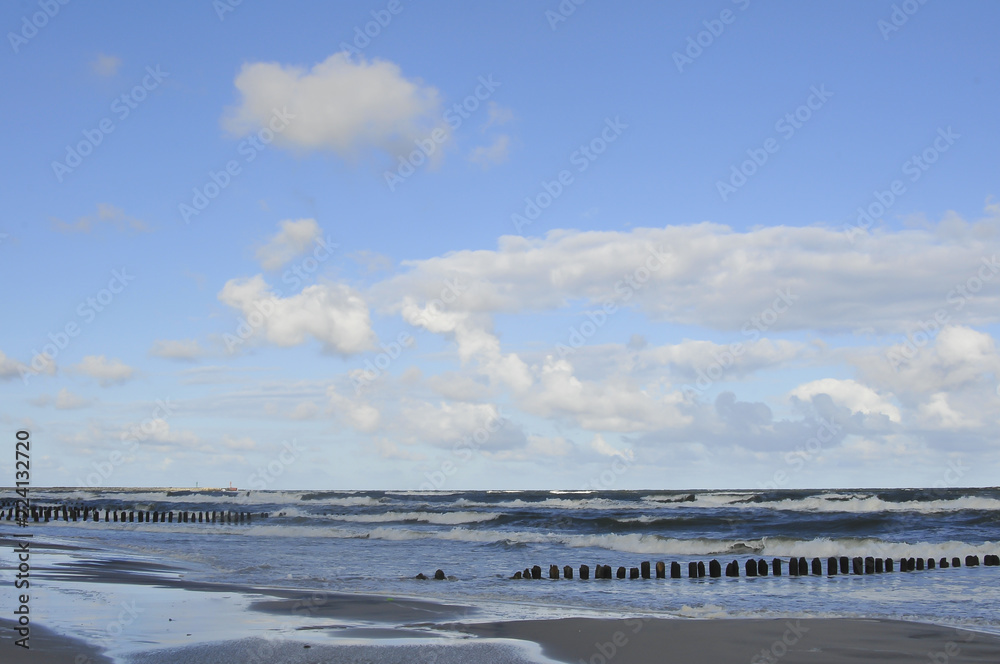 Praia no mar báltico