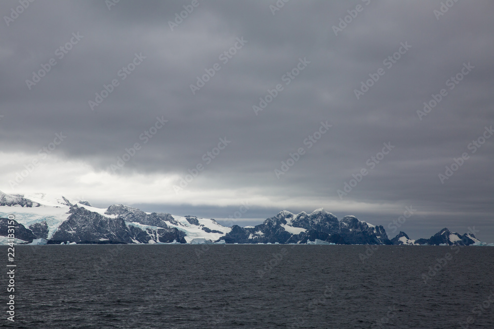 ice in the Antarctica with iceberg in the ocean ice in the Antarctica with iceberg in the ocean