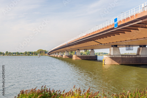 Bottom view of the Moerdijk traffic bridge over the Hollandsch Diep river photo