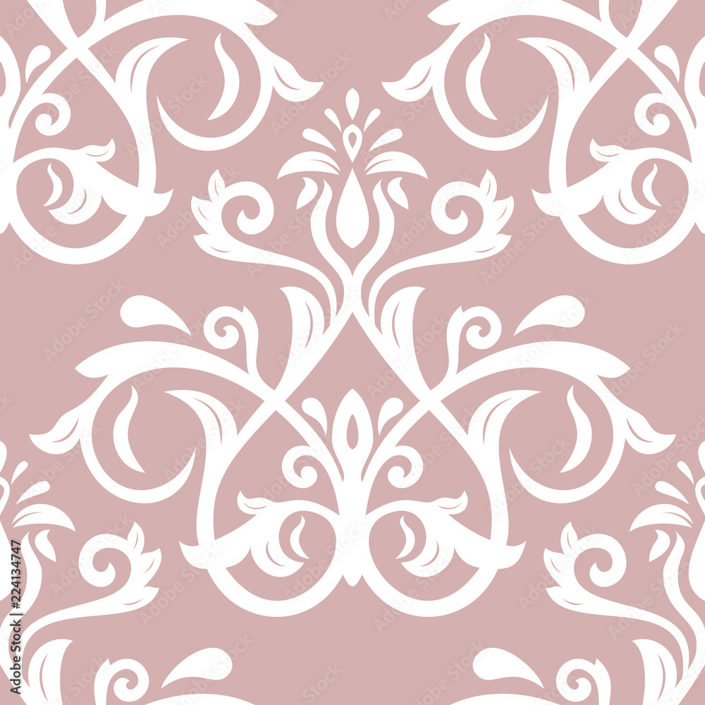 Orient vector classic purple and white pattern. Seamless abstract background with vintage elements. Orient background. Ornament for wallpaper and packaging Orient vector classic purple and white pattern. Seamless abstract background with vintage elements. Orient background. Ornament for wallpaper and packaging