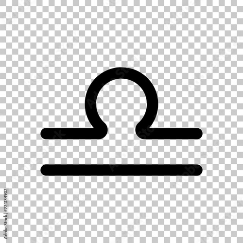 Astrological sign. Libra simple icon. On transparent background.
