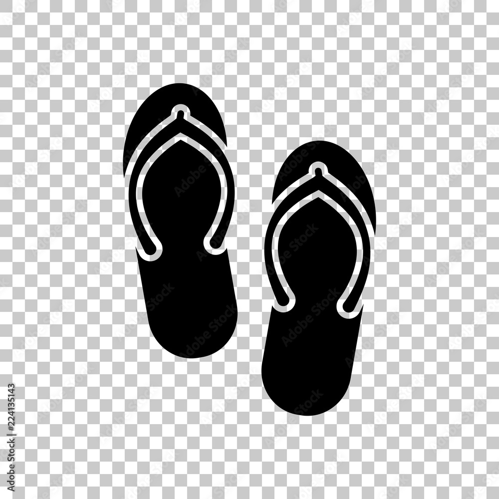 Beach slippers icon isolated on white background. Premium quality isolated  home shoes element in trendy style. Flip flops and summer slippers icon  set. Stock Vector | Adobe Stock