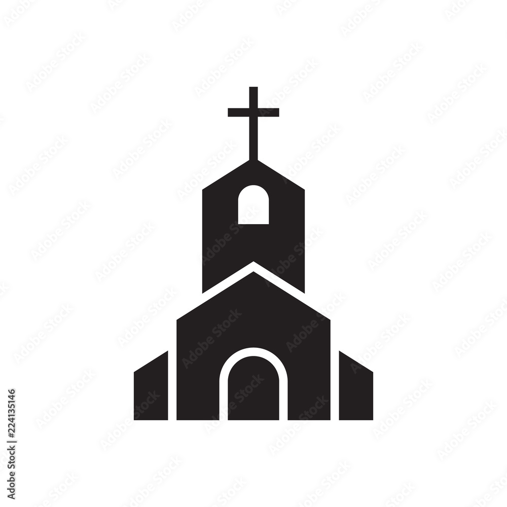 Church icon. Lovers icon. Wedding element icon. Premium quality graphic design. Signs, symbols collection icon for websites, web design, mobile, info graphics on white background