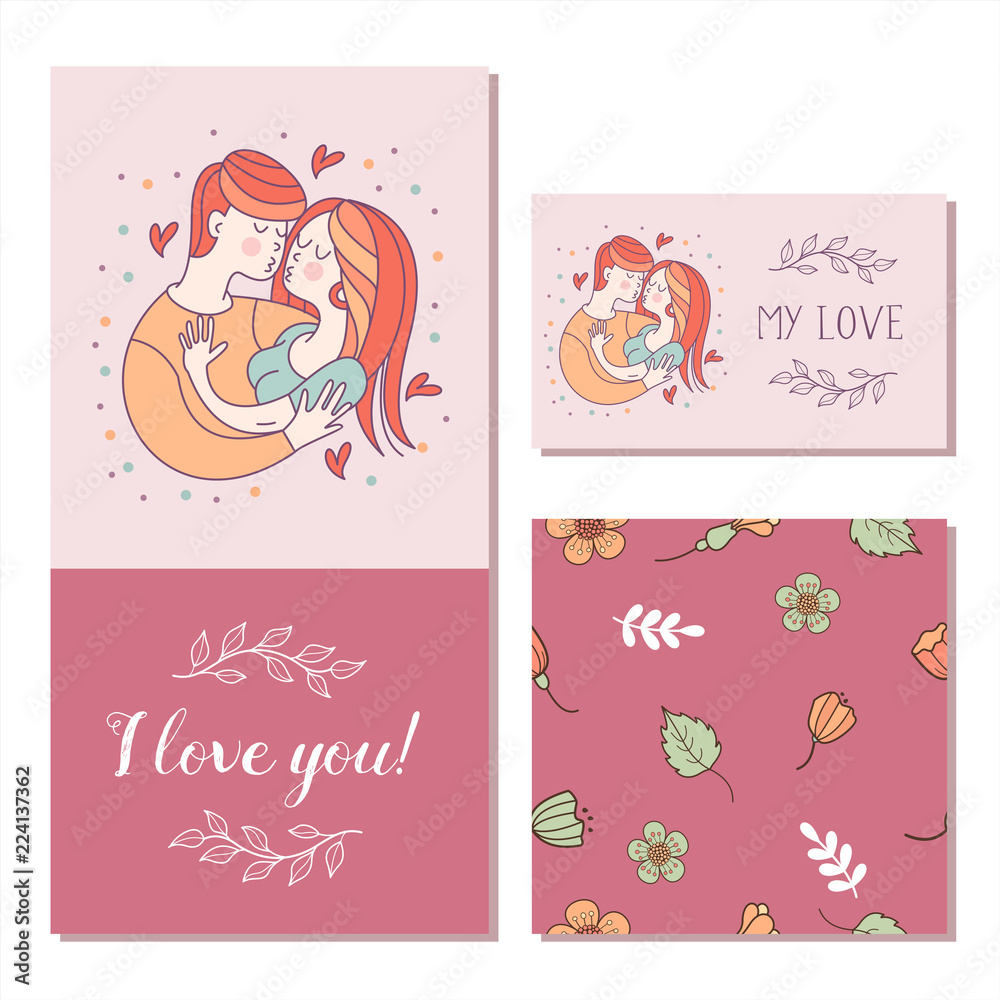 Boy and girl. Love. Vector illustration in a linear fashion. Boy and girl. Love. Vector illustration in a linear fashion.