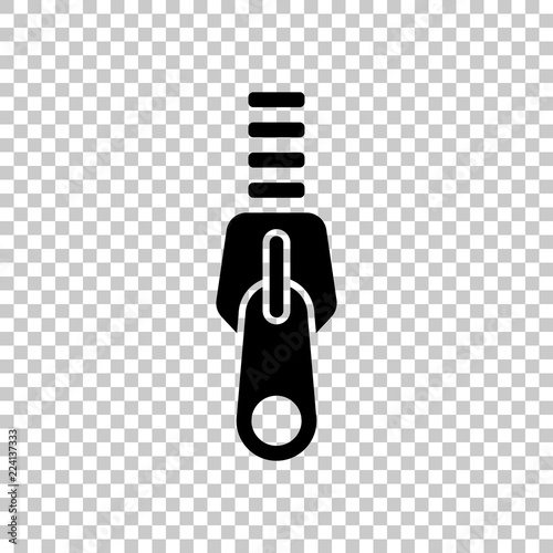 Zipper tool icon, Close state. On transparent background.
