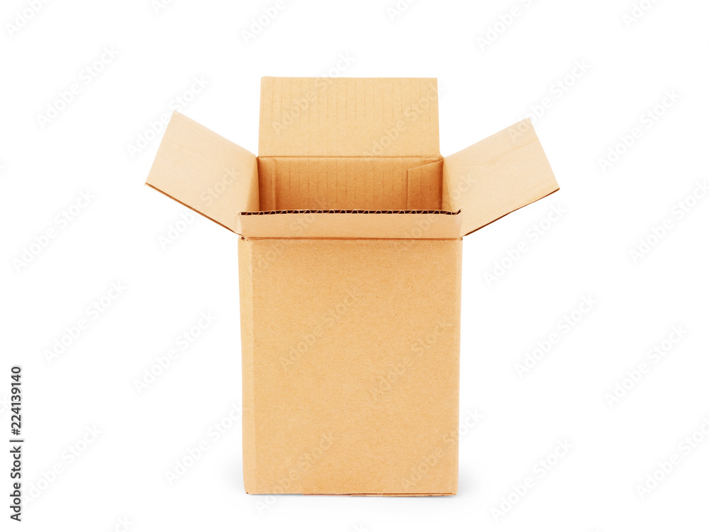 Cardboard box isolated on white Cardboard box isolated on white