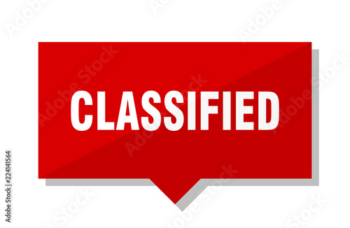 classified red tag