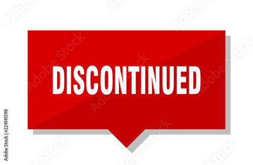 discontinued red tag