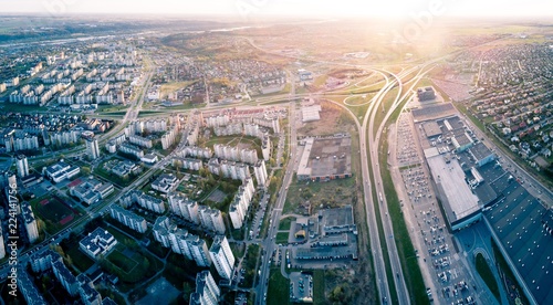 Aerial Panorama of Kaunas City, Lithuania