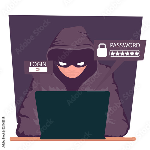 Hacker stealing personal data