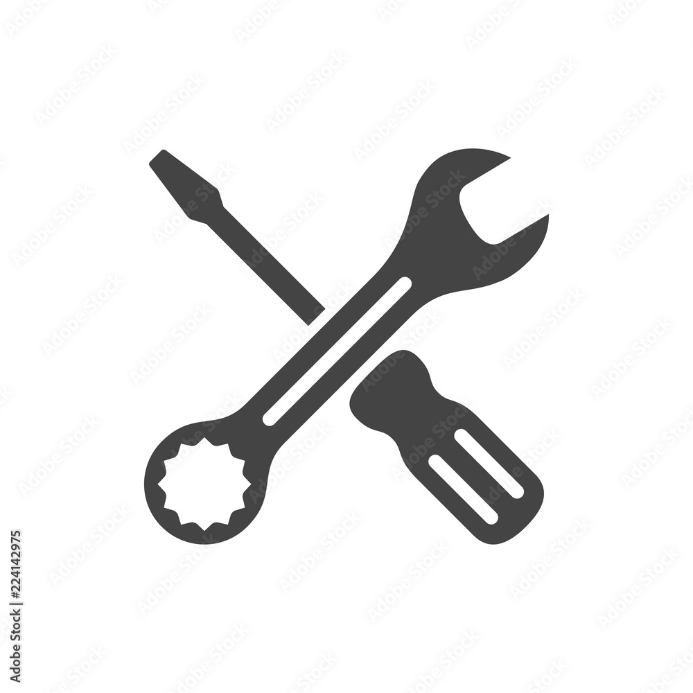 Wrench & screwdriver icon Wrench & screwdriver icon