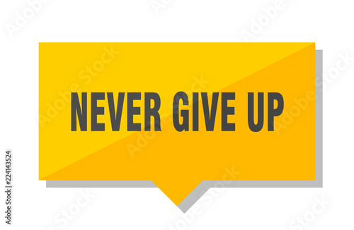never give up price tag