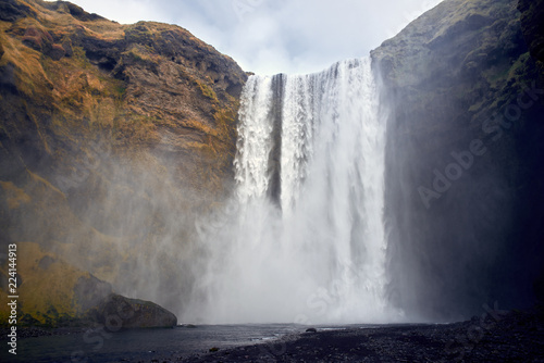Skogafoss is a waterfall in Iceland © badahos