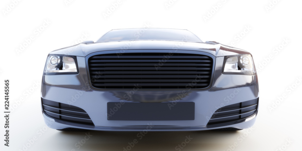 3d rendered illustration of a black car