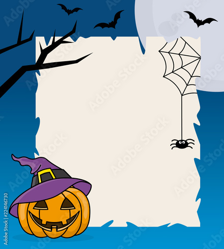 Happy halloween poster. Space for text