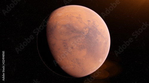 3d rendered illustration of mars