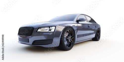 3d rendered illustration of a black car