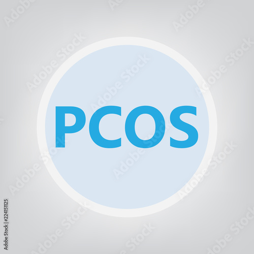 PCOS (Polycystic ovary syndrome) acronym- vector illustration