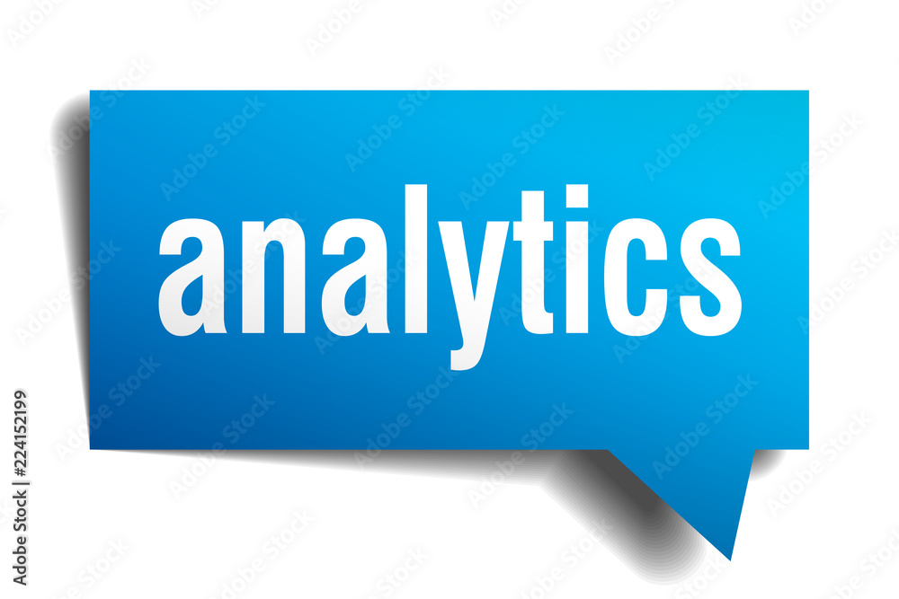analytics blue 3d speech bubble analytics blue 3d speech bubble