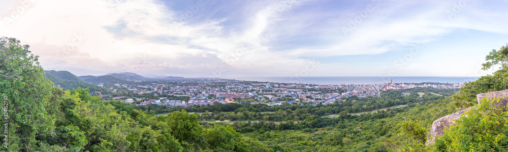 Panorama cityscape of Hua Hin Prachuap Khiri Khan