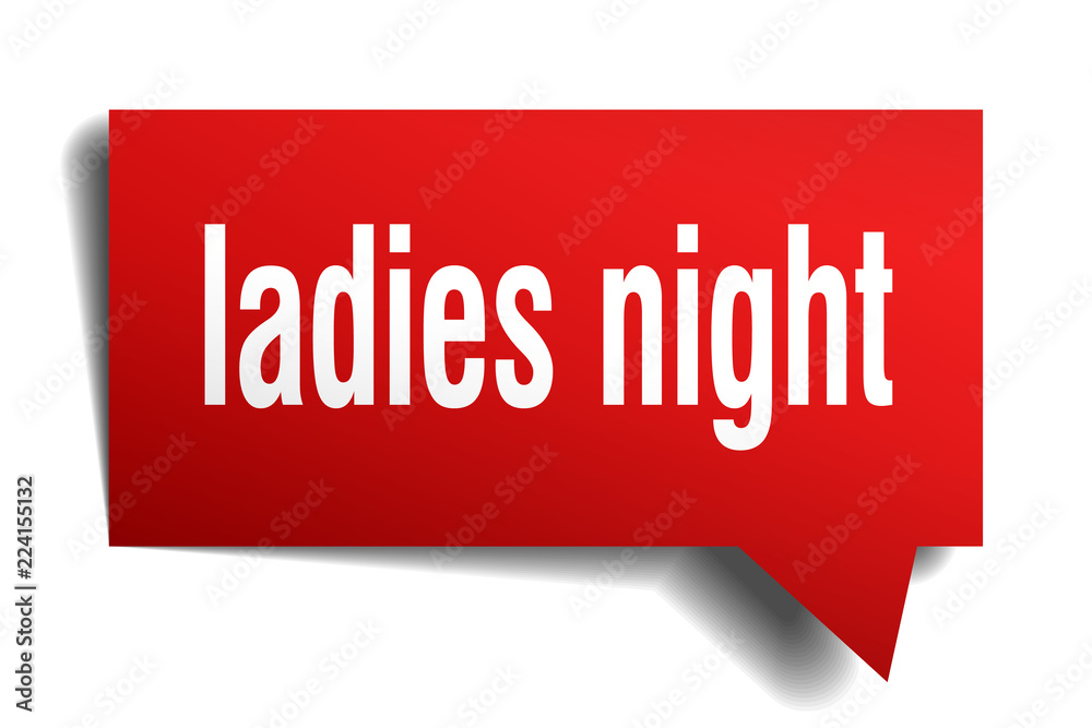 ladies night red 3d speech bubble ladies night red 3d speech bubble