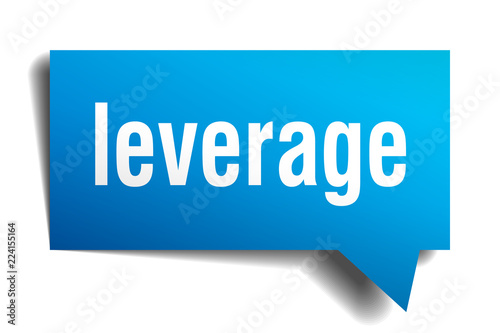 leverage blue 3d speech bubble