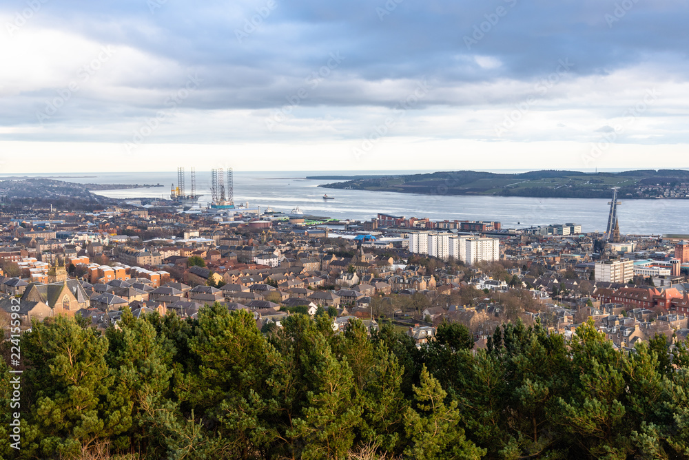 Dundee City Centre and Firth of Tay form the Law on a Winter Day Dundee City Centre and Firth of Tay form the Law on a Winter Day