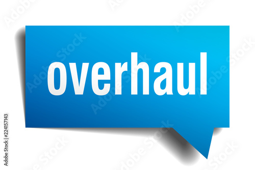 overhaul blue 3d speech bubble