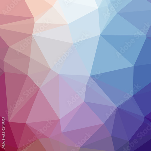 Illustration of abstract low poly blue square background.