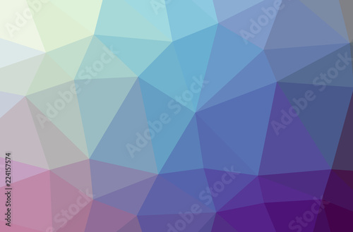 Illustration of abstract low poly blue horizontal background.