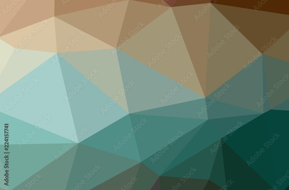 Obraz premium Illustration of abstract low poly blue horizontal background.