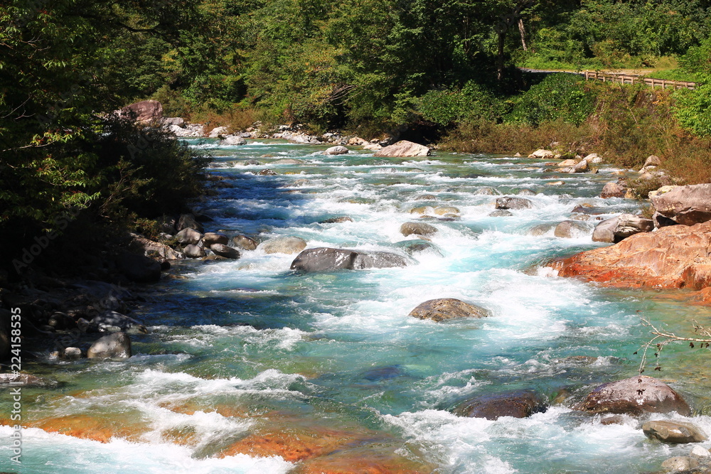 阿寺渓谷, 長野県, Atera river, September