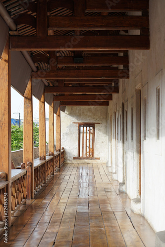 Renovated heritage timber sturcture of the old Chinese house in Bangkok