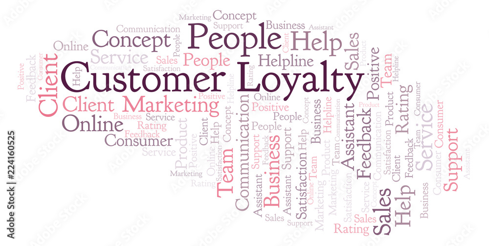 Obraz premium Customer Loyalty word cloud.