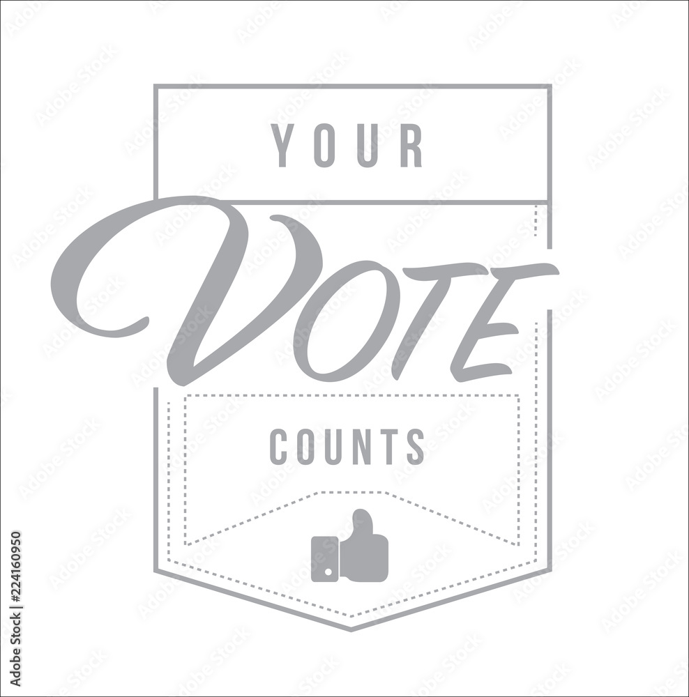 Your vote counts modern stamp message design