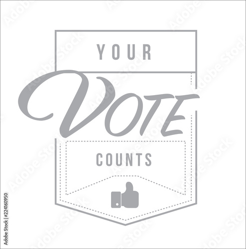 Your vote counts modern stamp message design