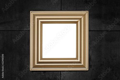 Square golden frame