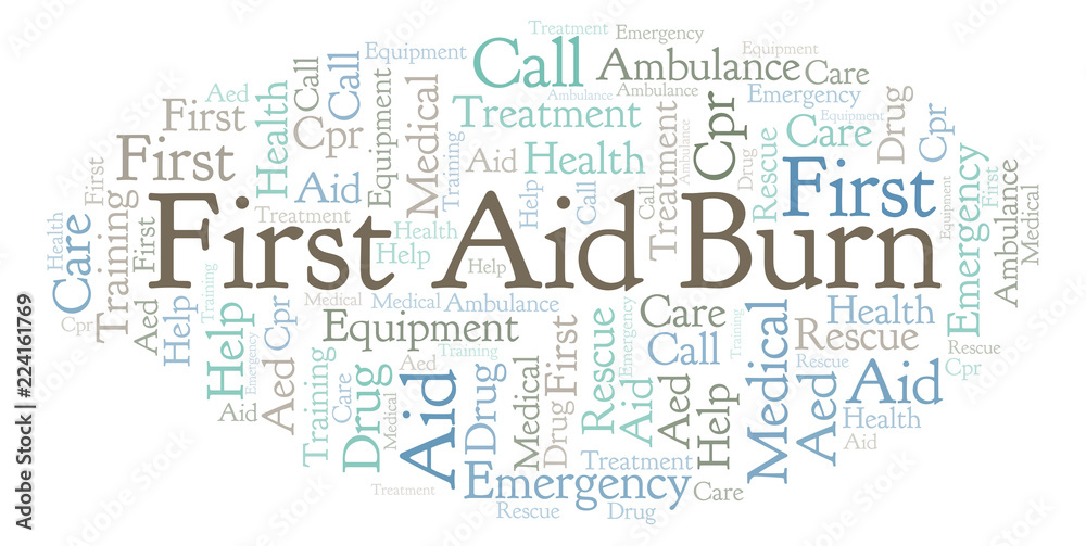 First Aid Burn word cloud, made with text only. First Aid Burn word cloud, made with text only.