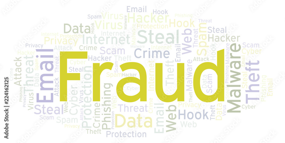 Fototapeta premium Fraud word cloud.
