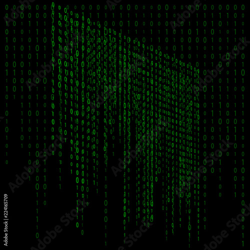 Electronic digital set, processed calculations, encrypted information, secret information. Matrix, code, time, number.