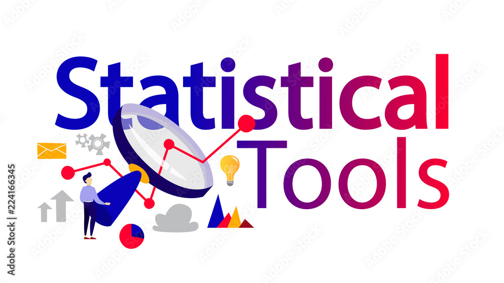 Statistical tools for data research and analysis Stock Vector | Adobe Stock