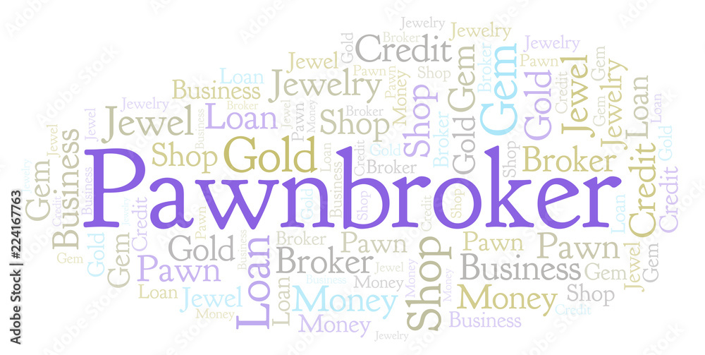 Obraz premium Pawnbroker word cloud.