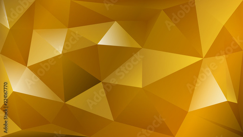 Abstract polygonal background of many triangles in yellow colors