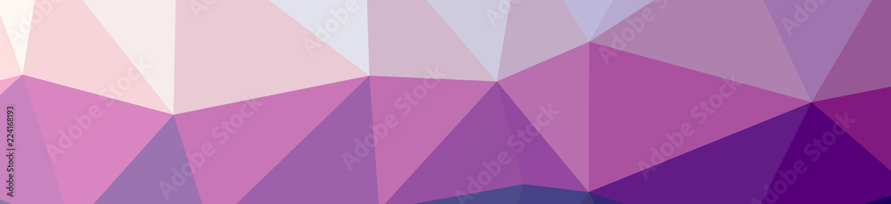 Fototapeta premium Illustration of abstract low poly pink banner background.