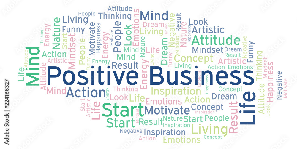 Positive Business word cloud, made with text only. Positive Business word cloud, made with text only.