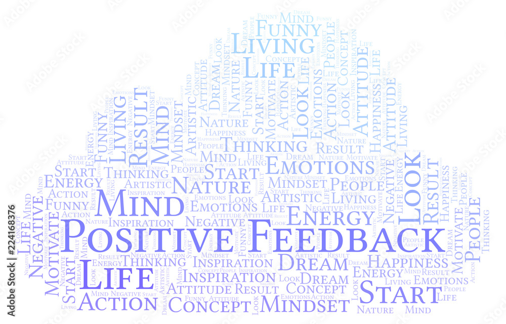 Fototapeta premium Positive Feedback word cloud, made with text only.