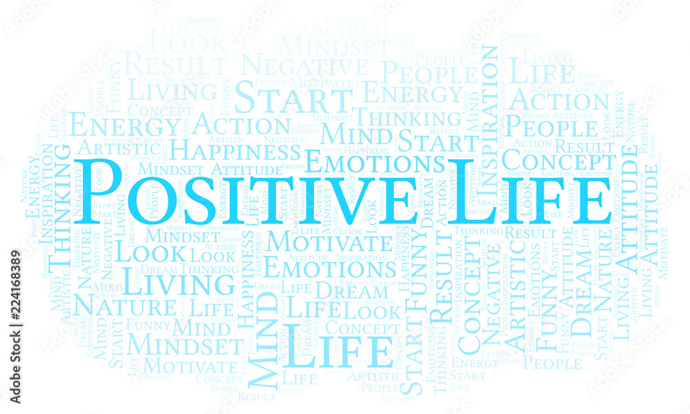 Positive Life word cloud, made with text only. Positive Life word cloud, made with text only.